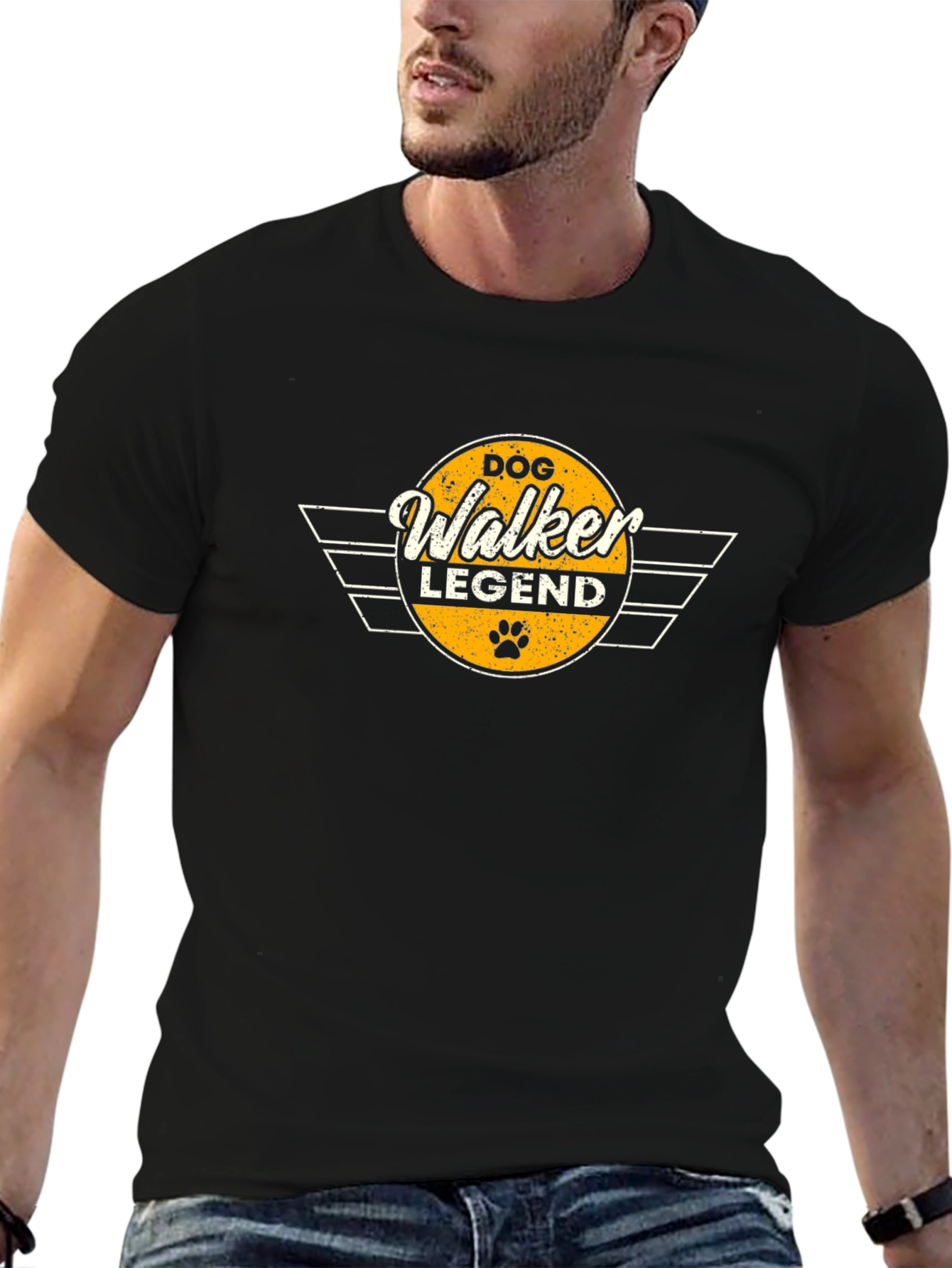 Dog Walker Legend Black T-Shirt