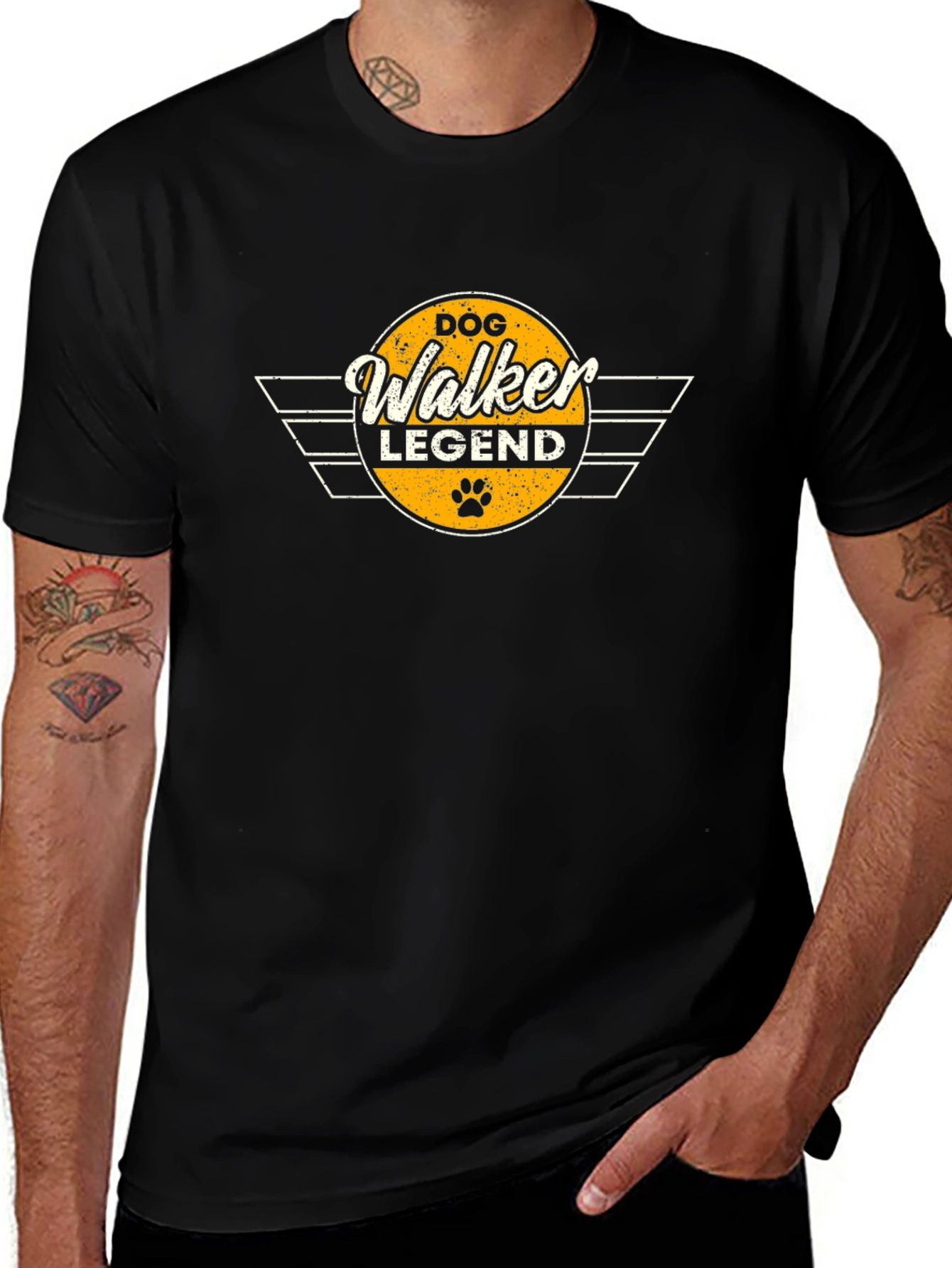 Dog Walker Legend Black T-Shirt