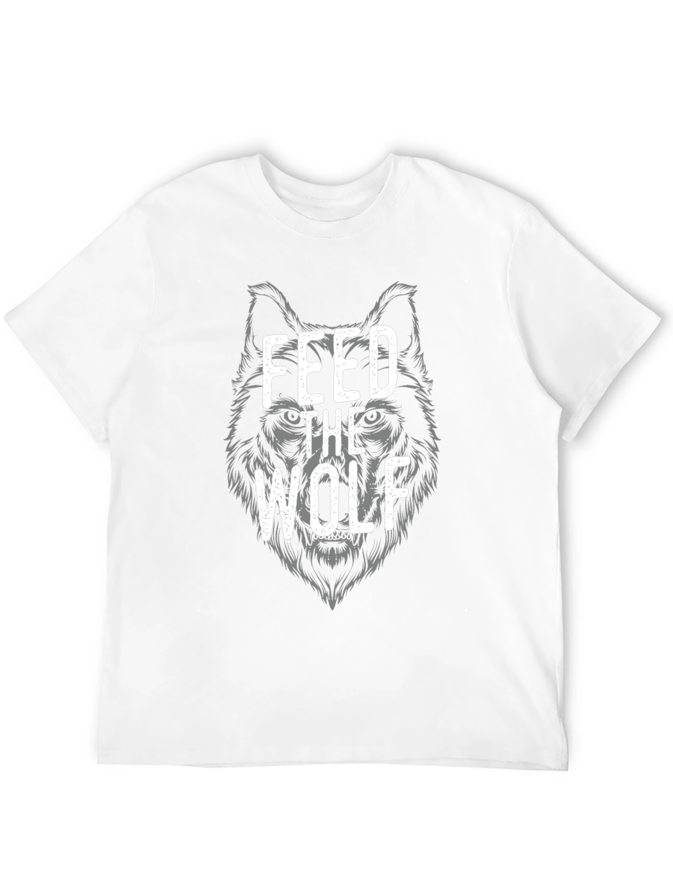 Feed The Wolf Graphic Tee - Black Cotton T-Shirt