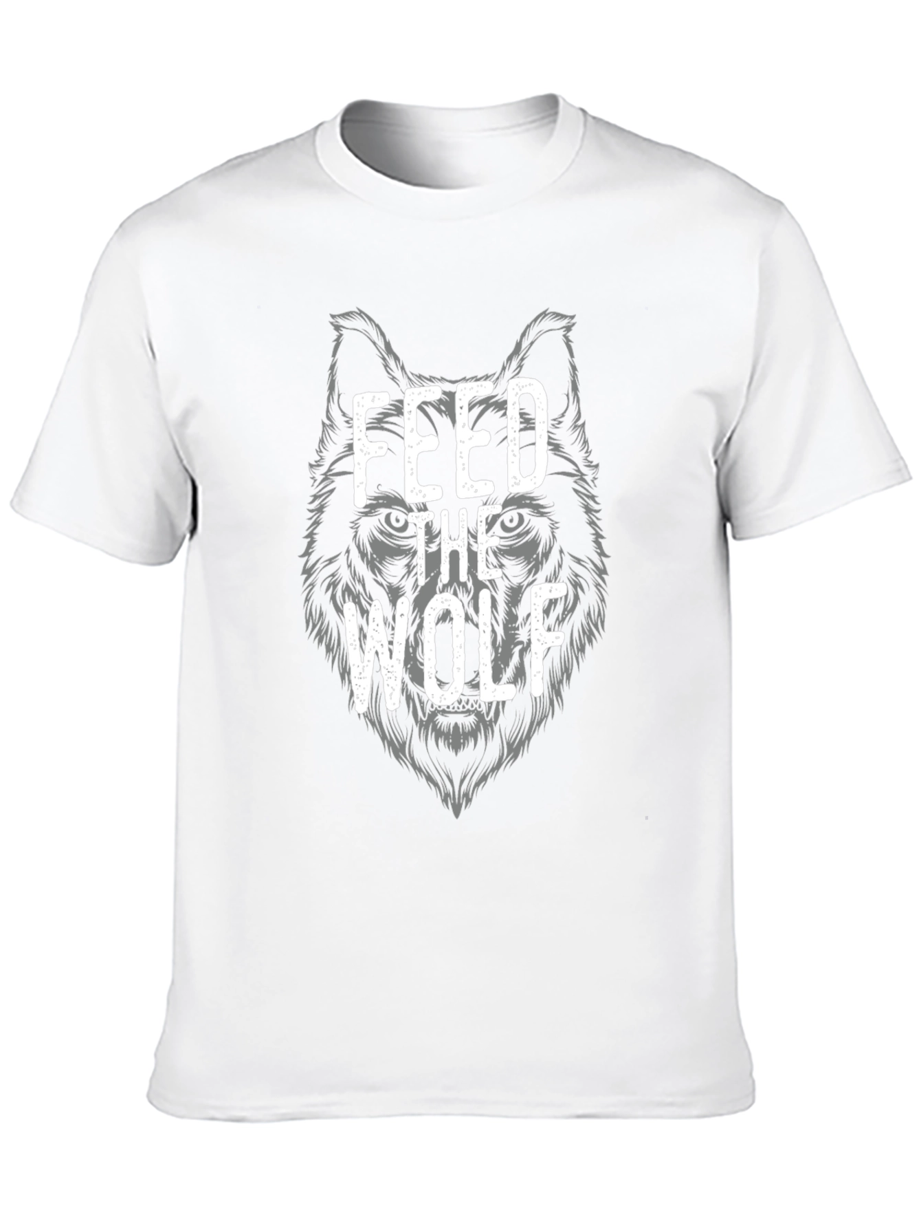 Feed The Wolf Graphic Tee - Black Cotton T-Shirt