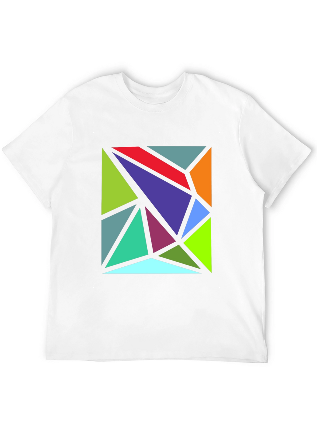 Geometric Triangle Art Black T-Shirt