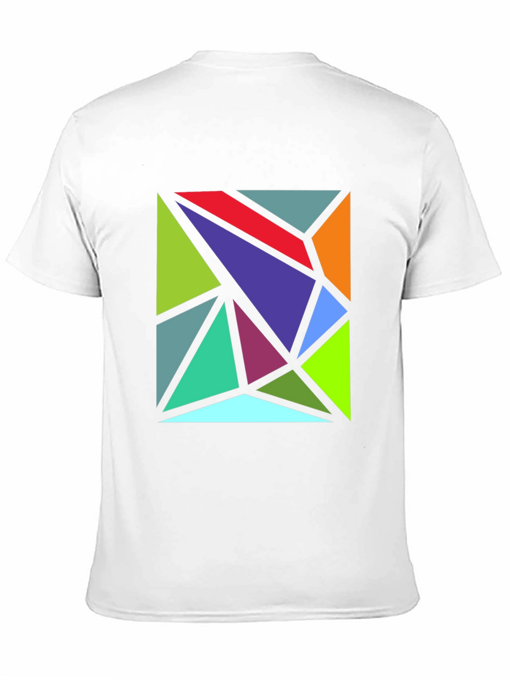 Geometric Triangle Art Black T-Shirt
