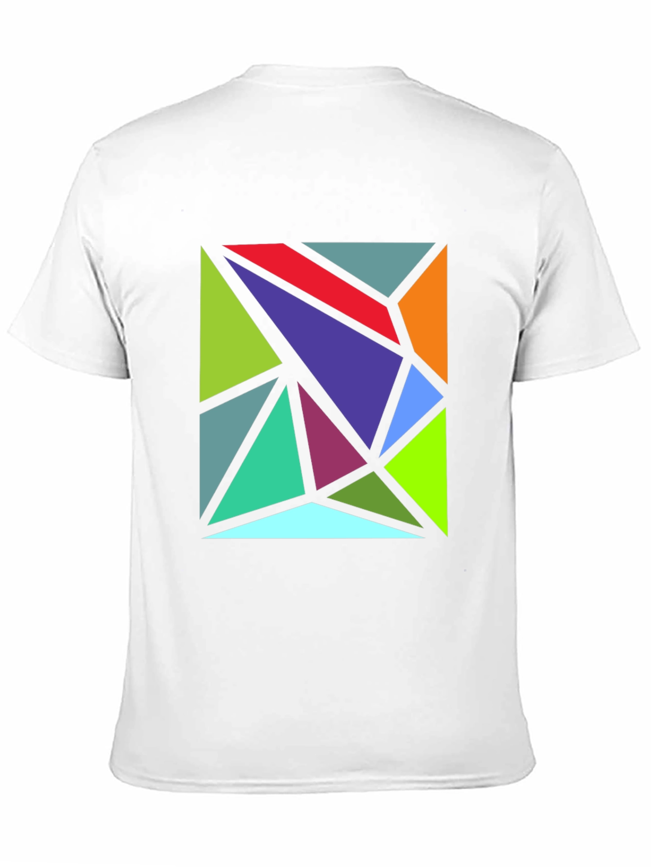 Geometric Triangle Art Black T-Shirt