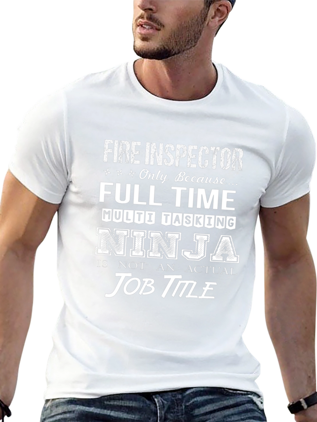Fire Inspector Full Time Ninja T-Shirt
