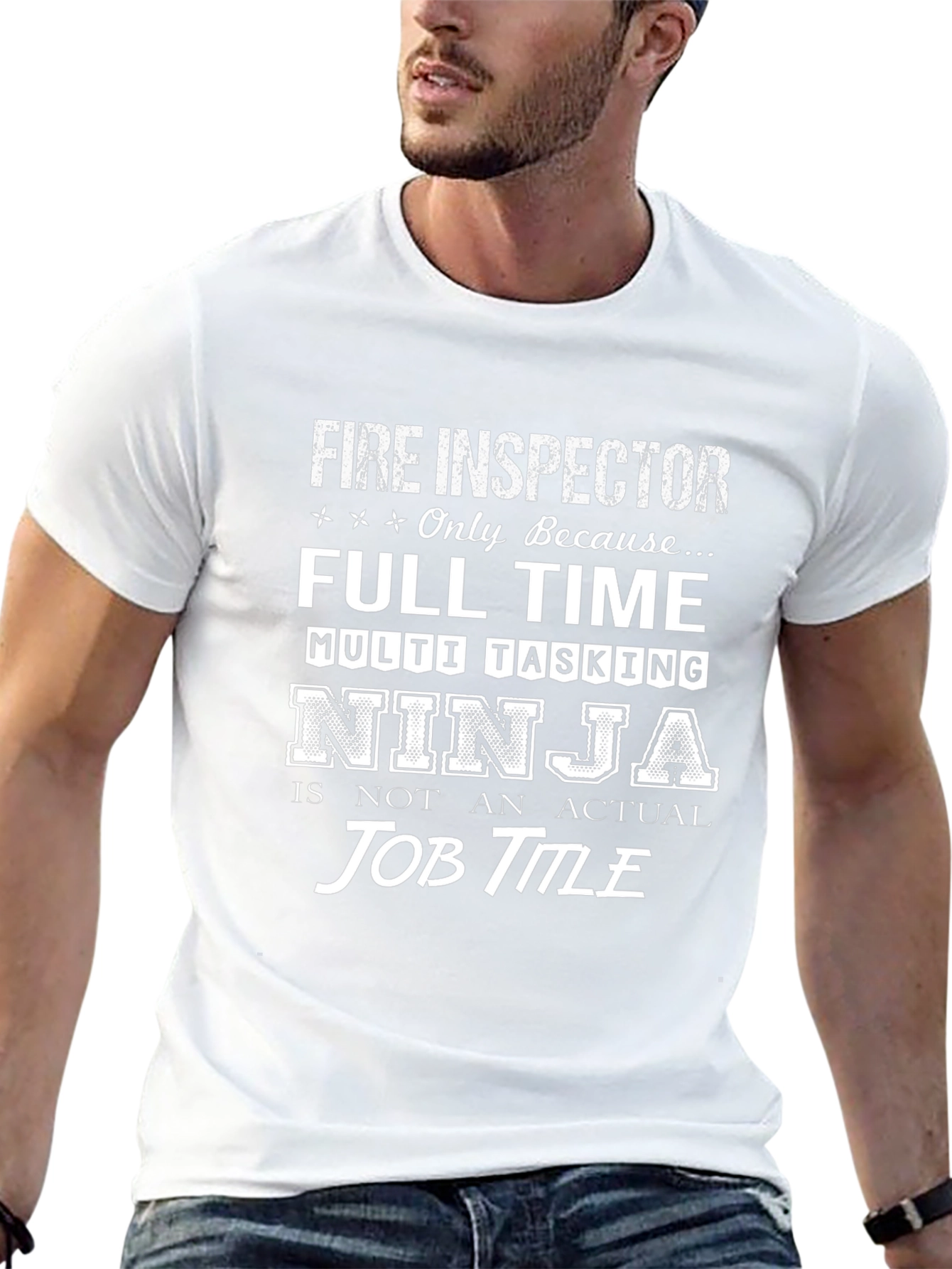 Fire Inspector Full Time Ninja T-Shirt
