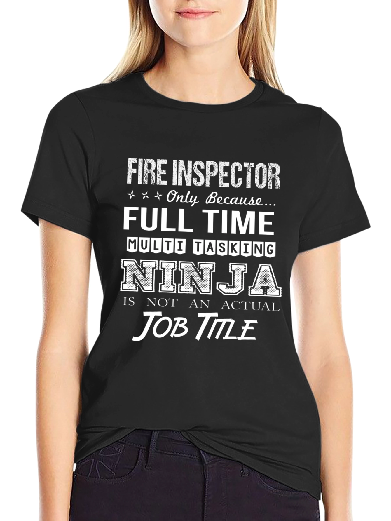 Fire Inspector Full Time Ninja T-Shirt
