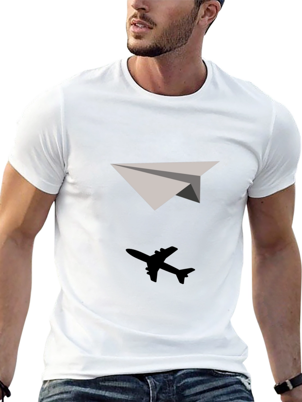 Black Airplane T-Shirt - Soaring Style