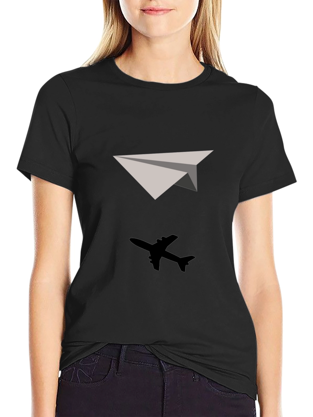 Black Airplane T-Shirt - Soaring Style