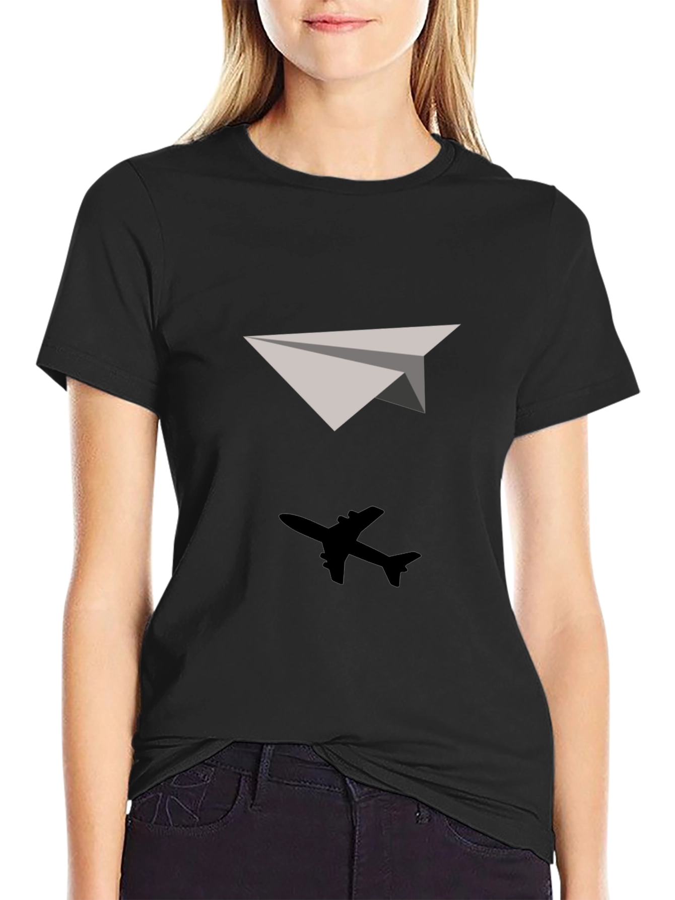 Black Airplane T-Shirt - Soaring Style