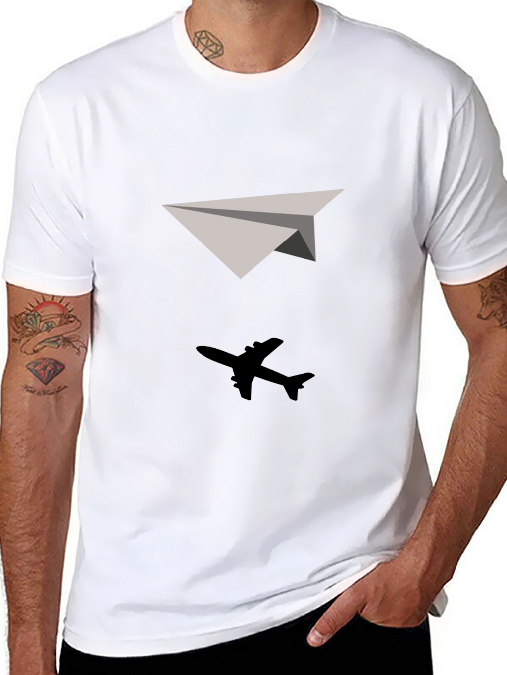 Black Airplane T-Shirt - Soaring Style