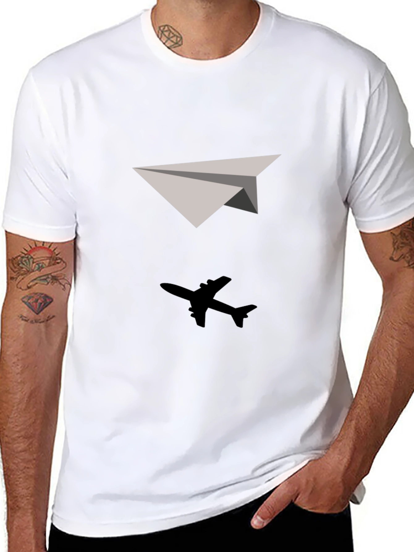 Black Airplane T-Shirt - Soaring Style