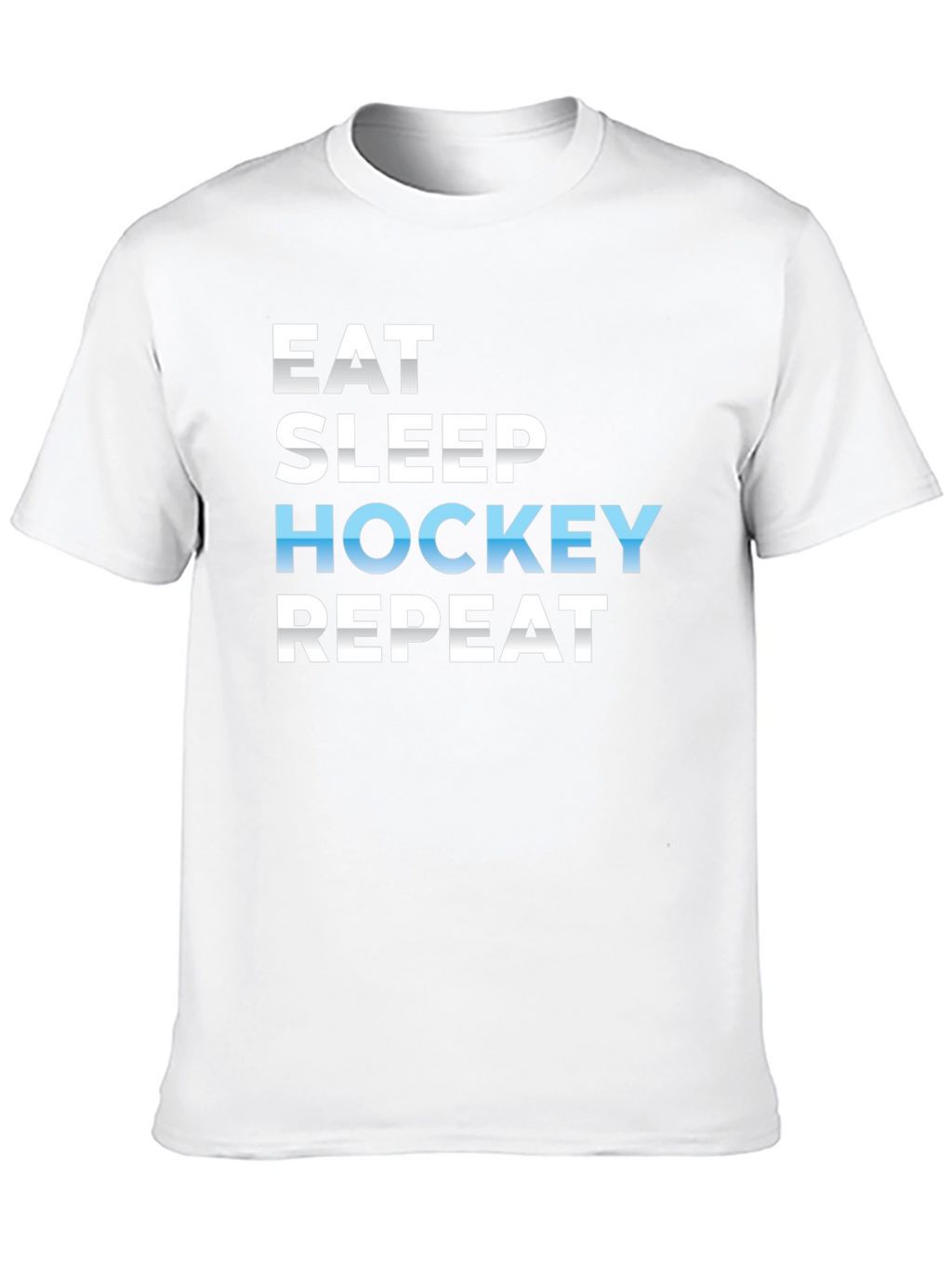 Eat Sleep Hockey Repeat Black T-Shirt