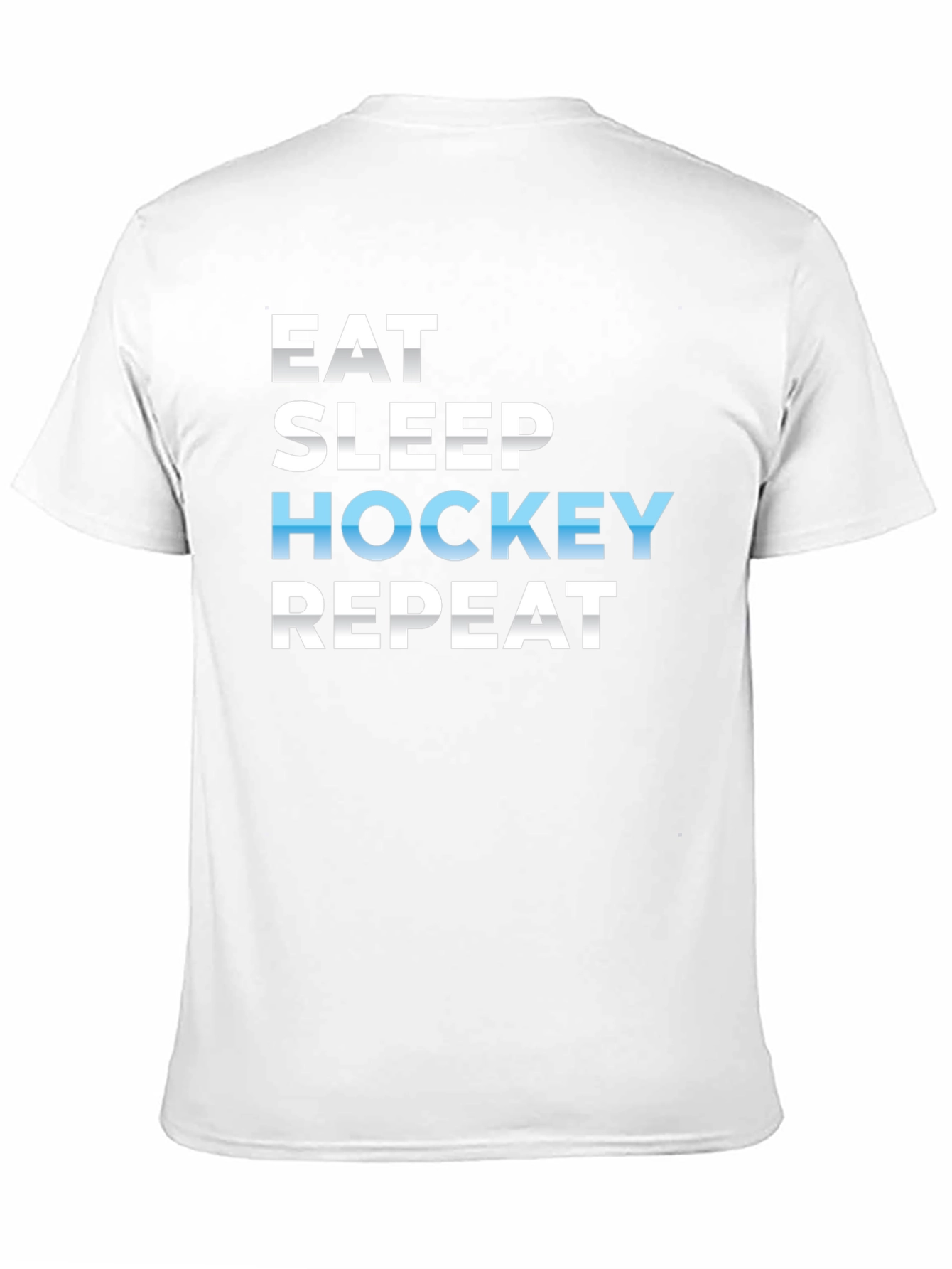 Eat Sleep Hockey Repeat Black T-Shirt