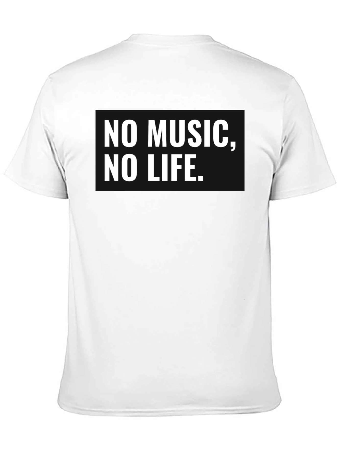 No Music No Life T-Shirt - Black Cotton Tee