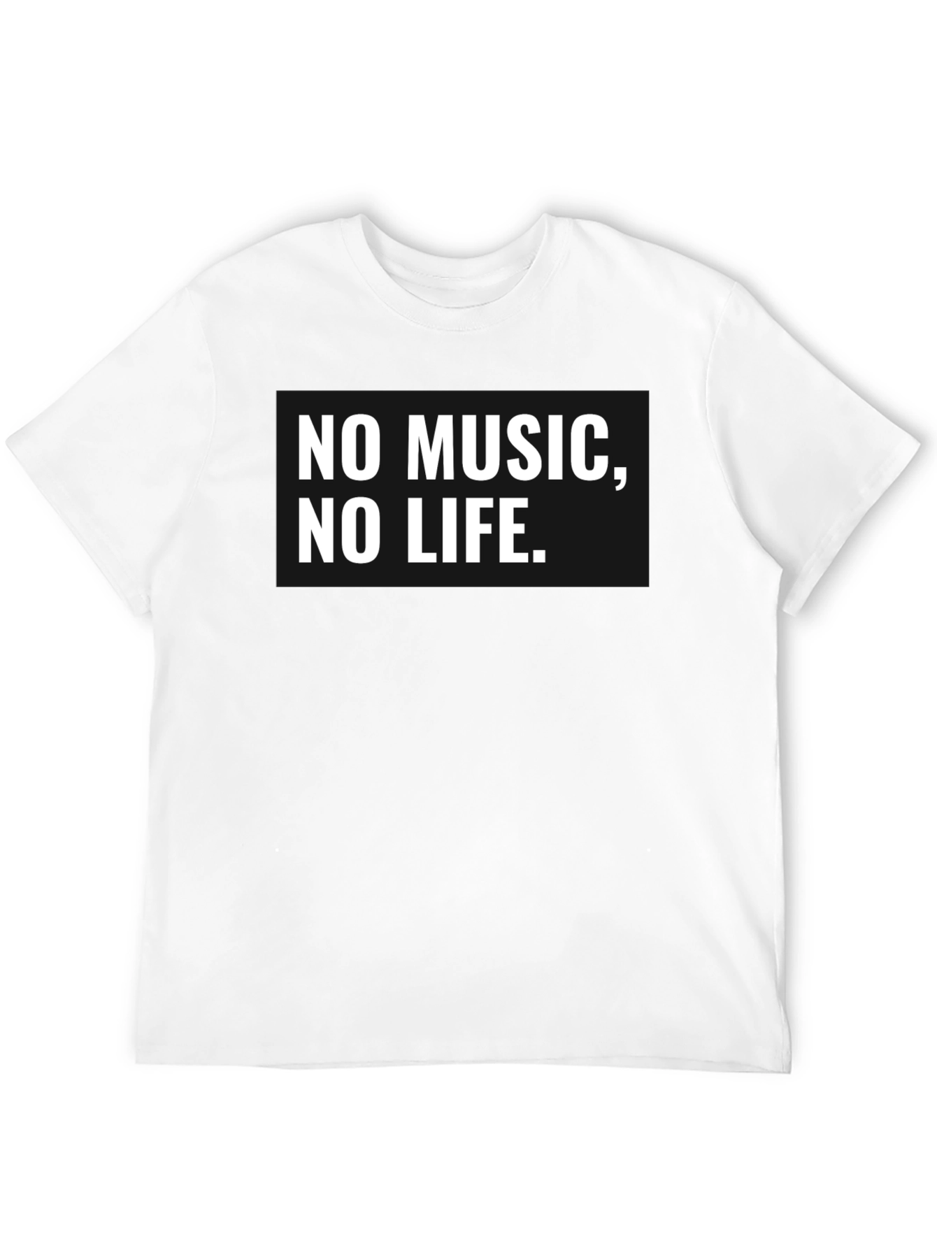 No Music No Life T-Shirt - Black Cotton Tee