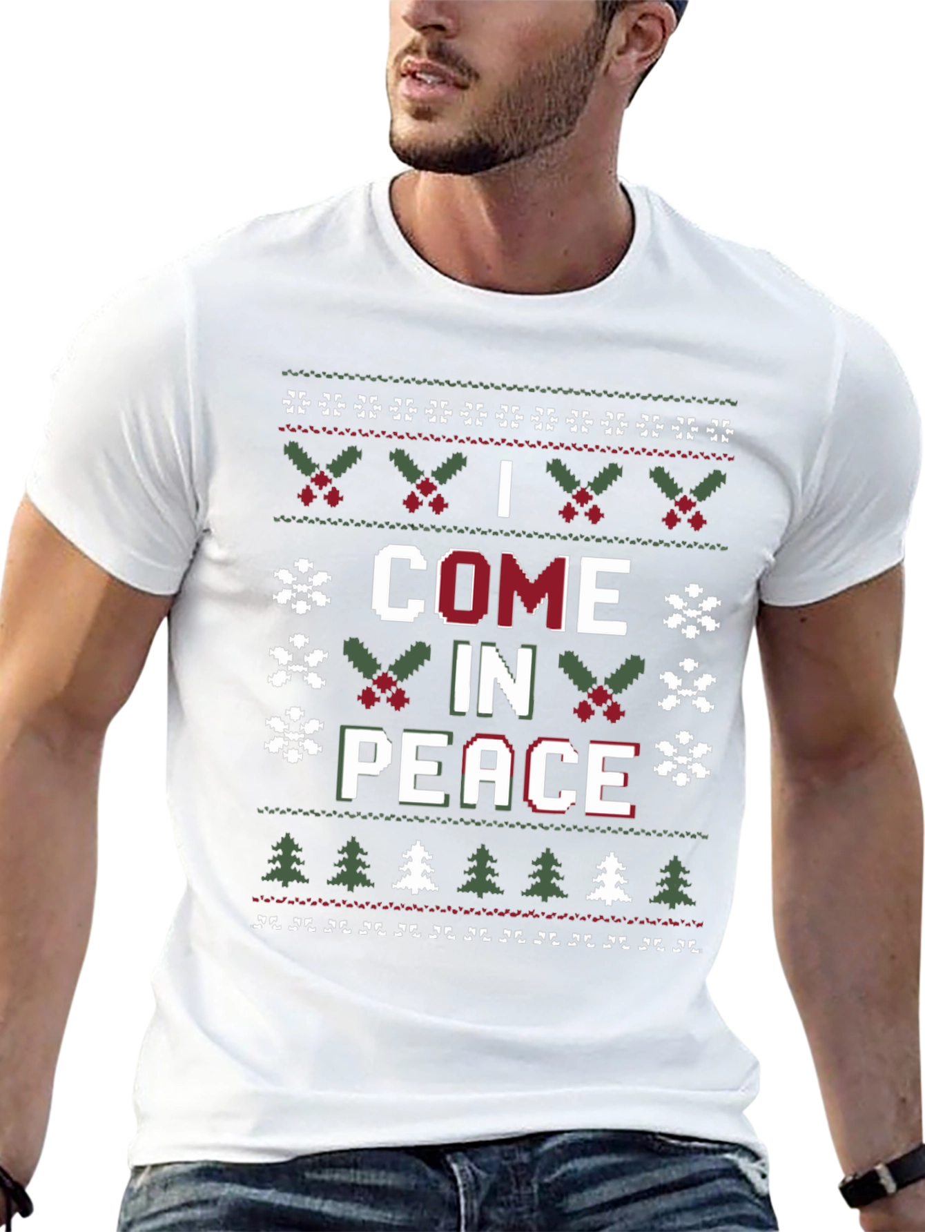 I Come in Peace Ugly Christmas Sweater T-Shirt