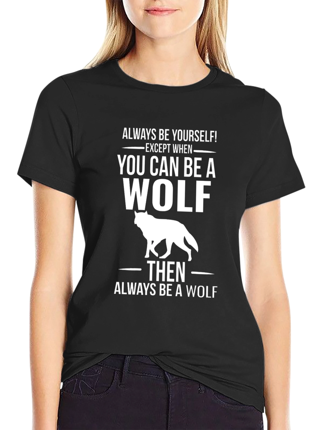 Be A Wolf Graphic Tee - Trendy T-Shirt