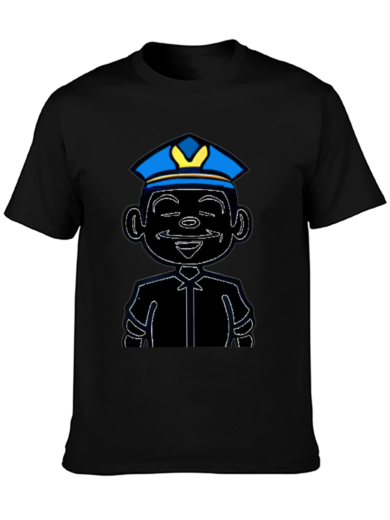Cartoon Cop T-Shirt - Graphic Print Tee