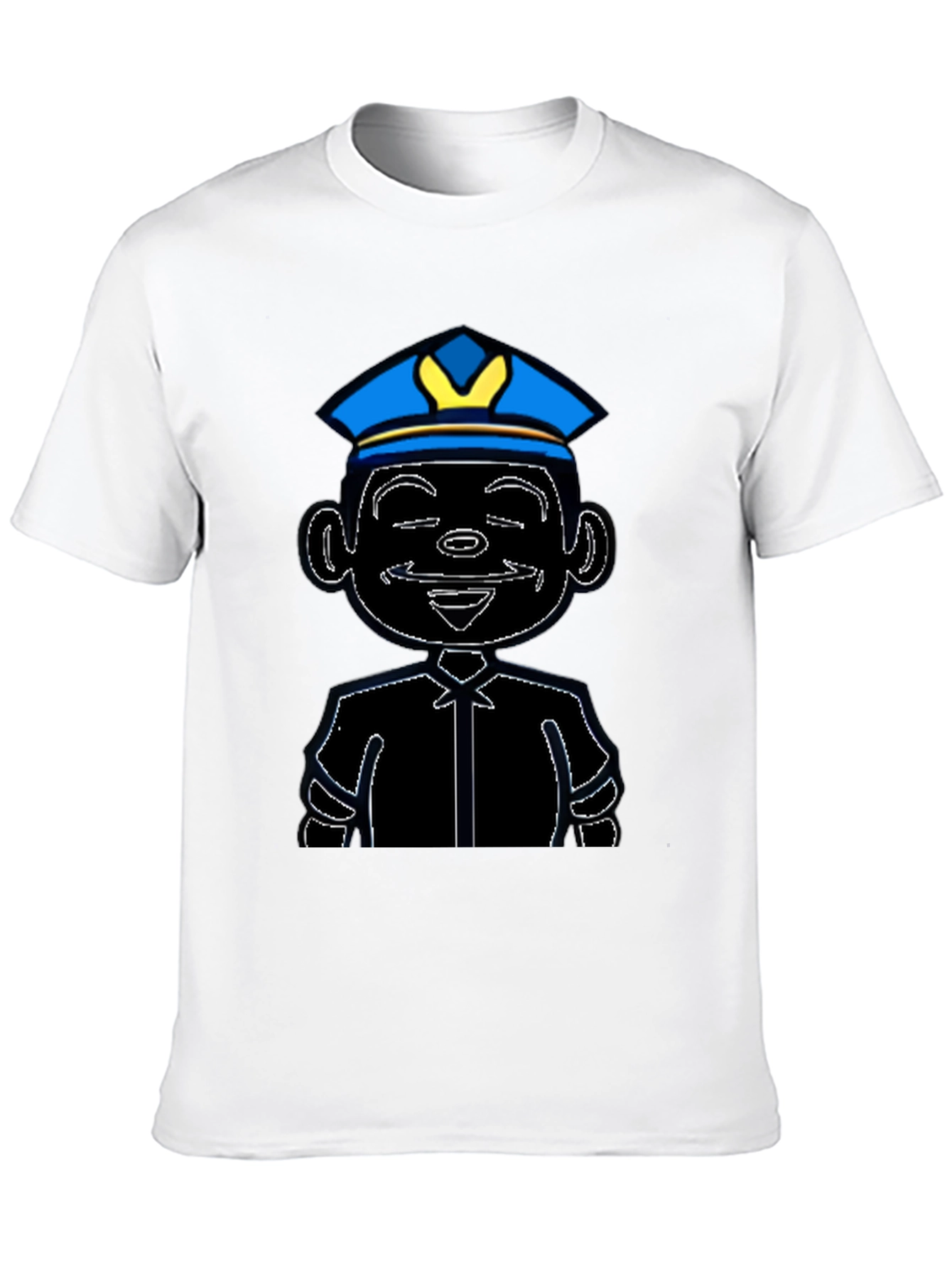 Cartoon Cop T-Shirt - Graphic Print Tee