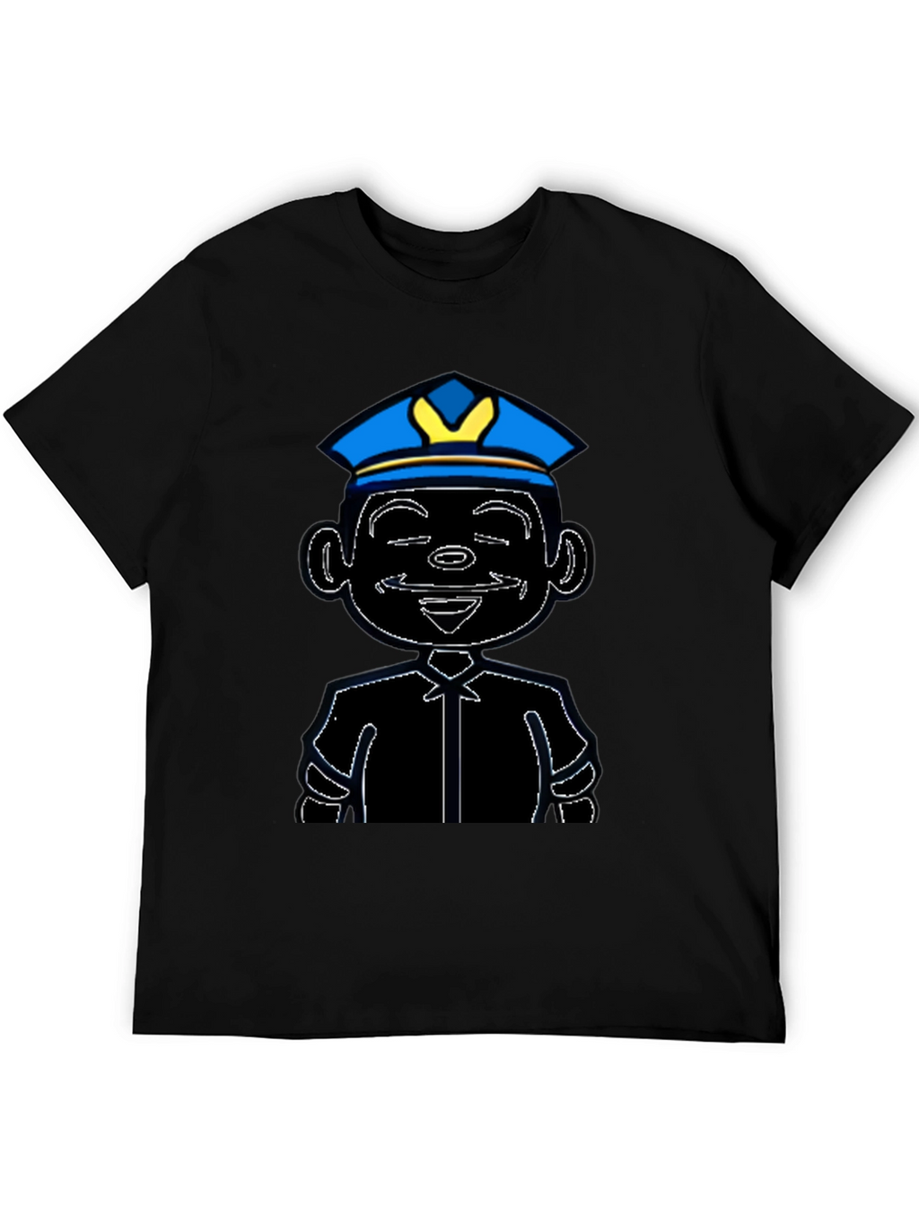 Cartoon Cop T-Shirt - Graphic Print Tee
