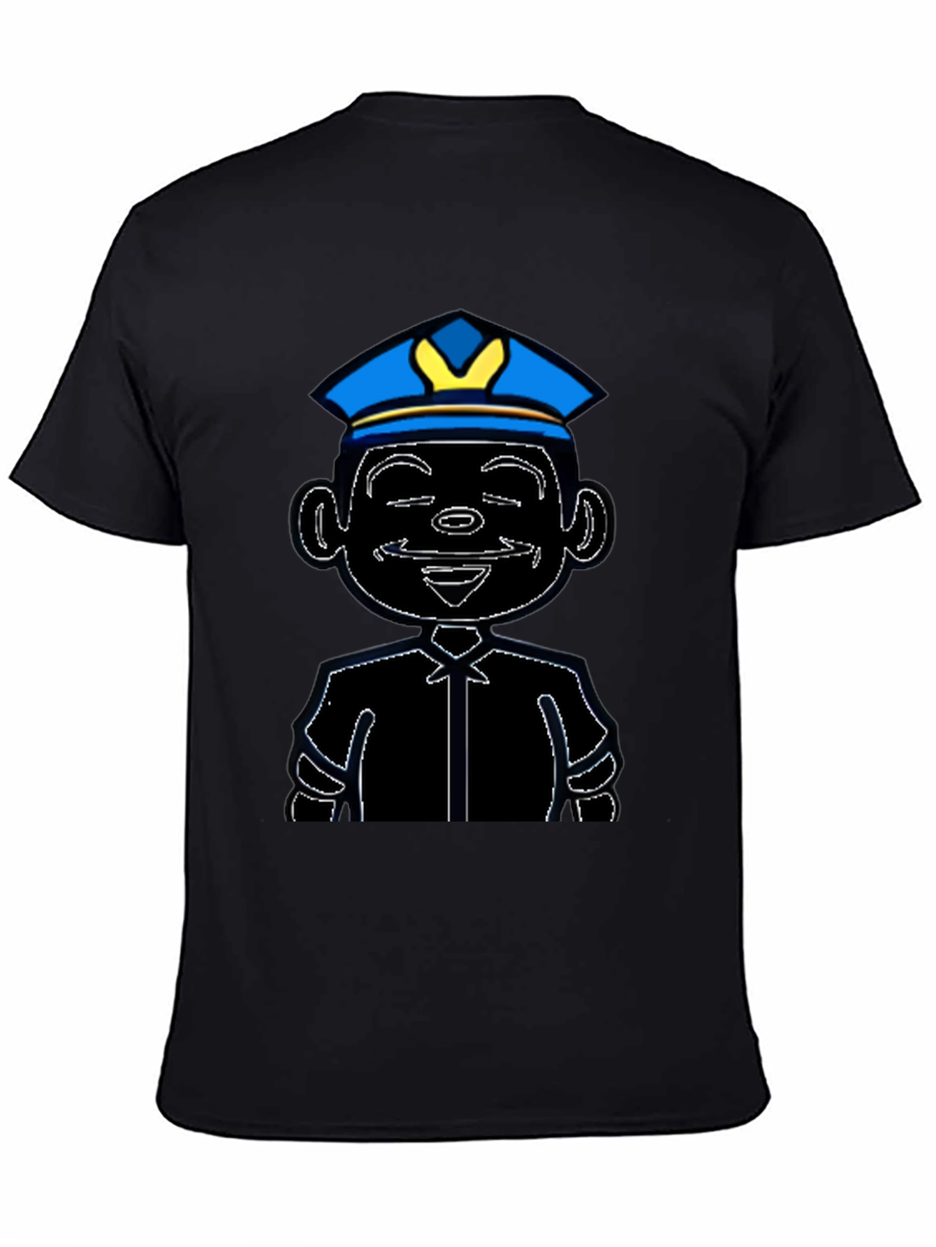 Cartoon Cop T-Shirt - Graphic Print Tee