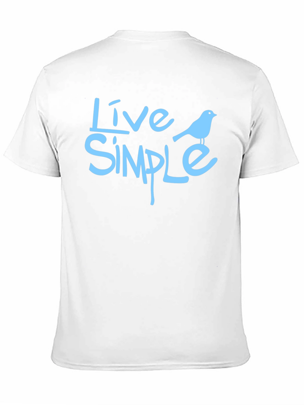 Live Simple Bird Graphic Black T-Shirt