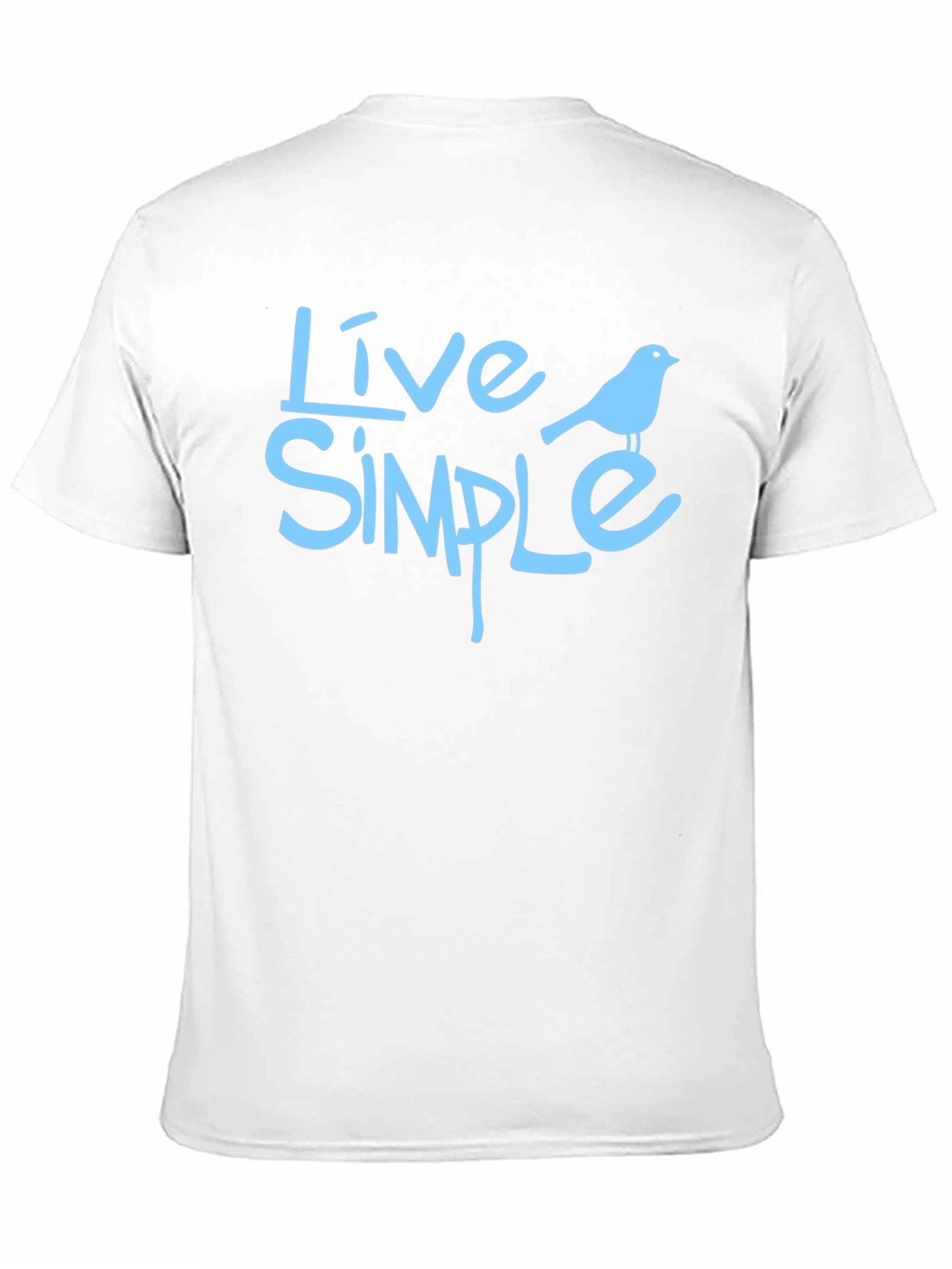 Live Simple Bird Graphic Black T-Shirt