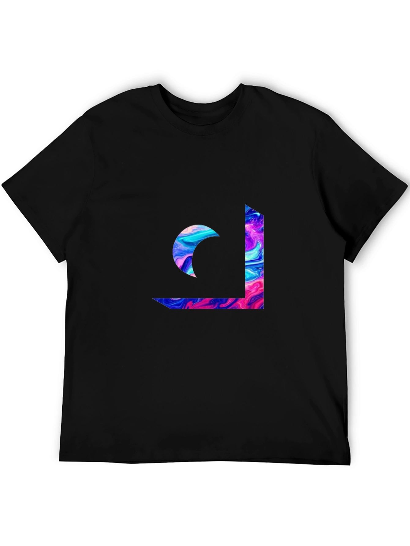 Abstract Swirl Graphic Tee - Modern Casual Style