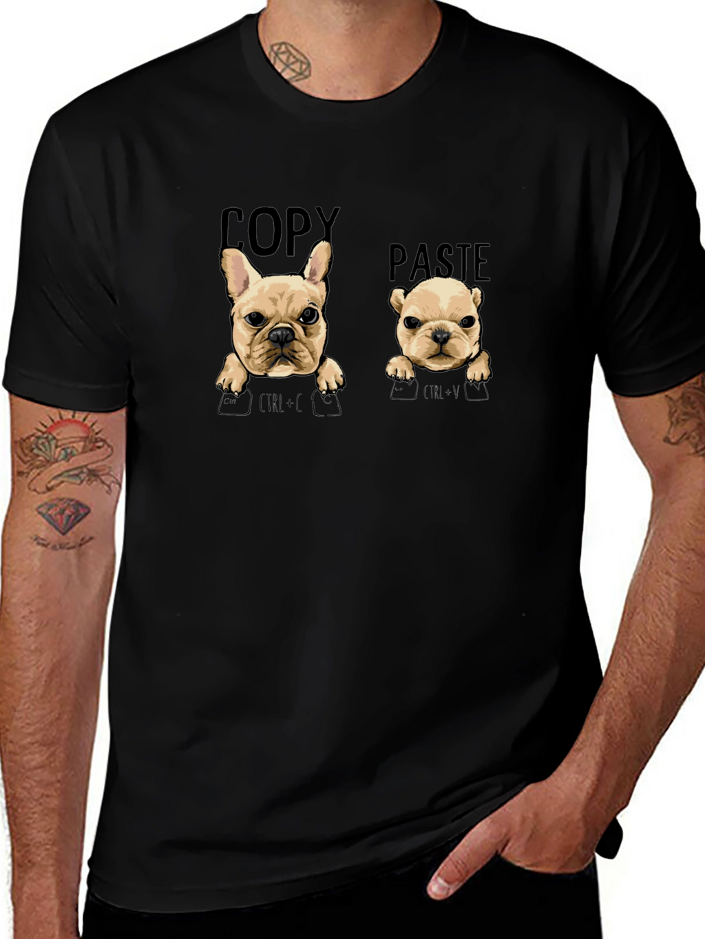 Copy Paste Bulldog Graphic Tee