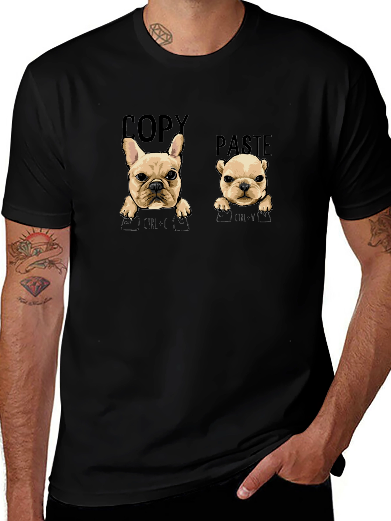 Copy Paste Bulldog Graphic Tee