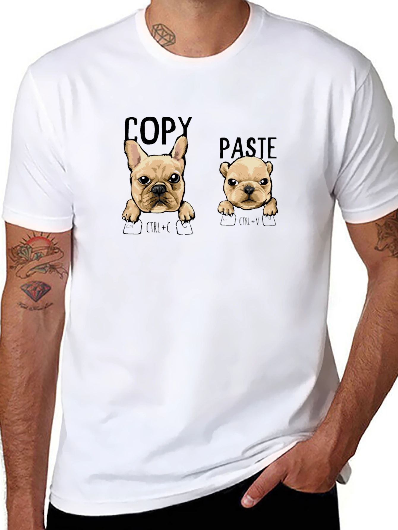 Copy Paste Bulldog Graphic Tee