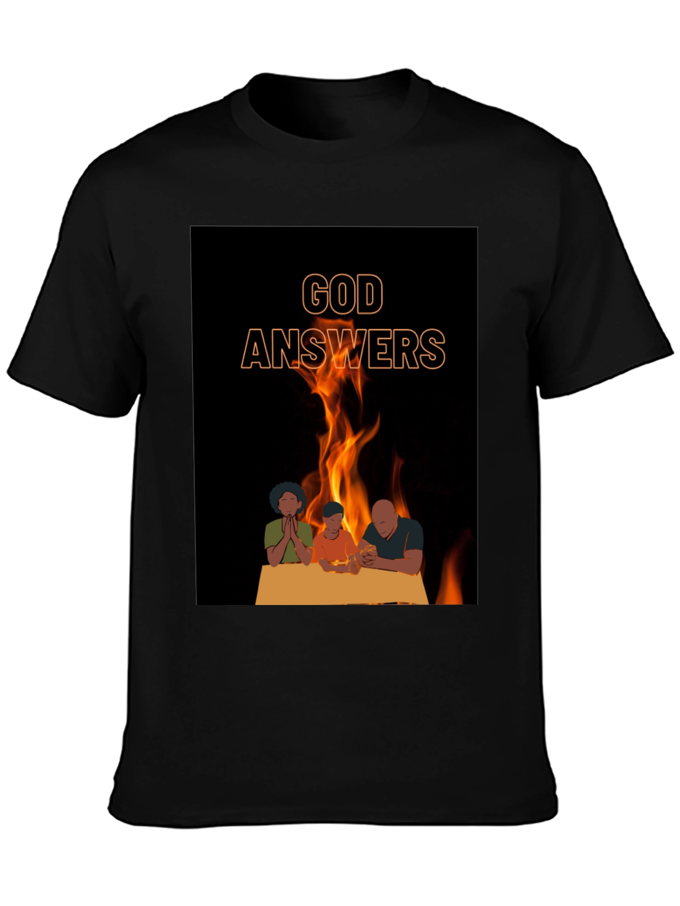 God Answers Graphic Tee - Family Prayer