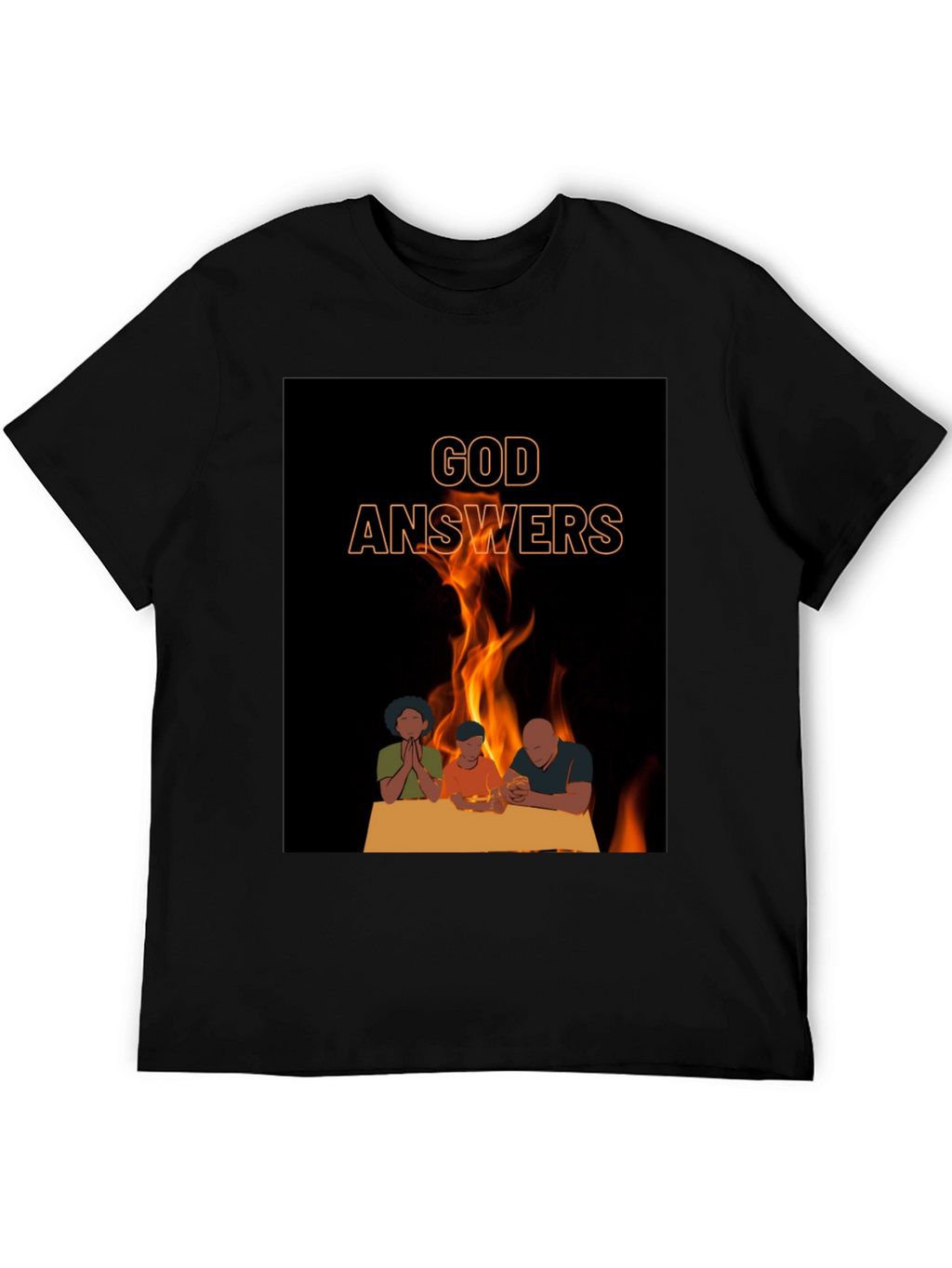 God Answers Graphic Tee - Family Prayer