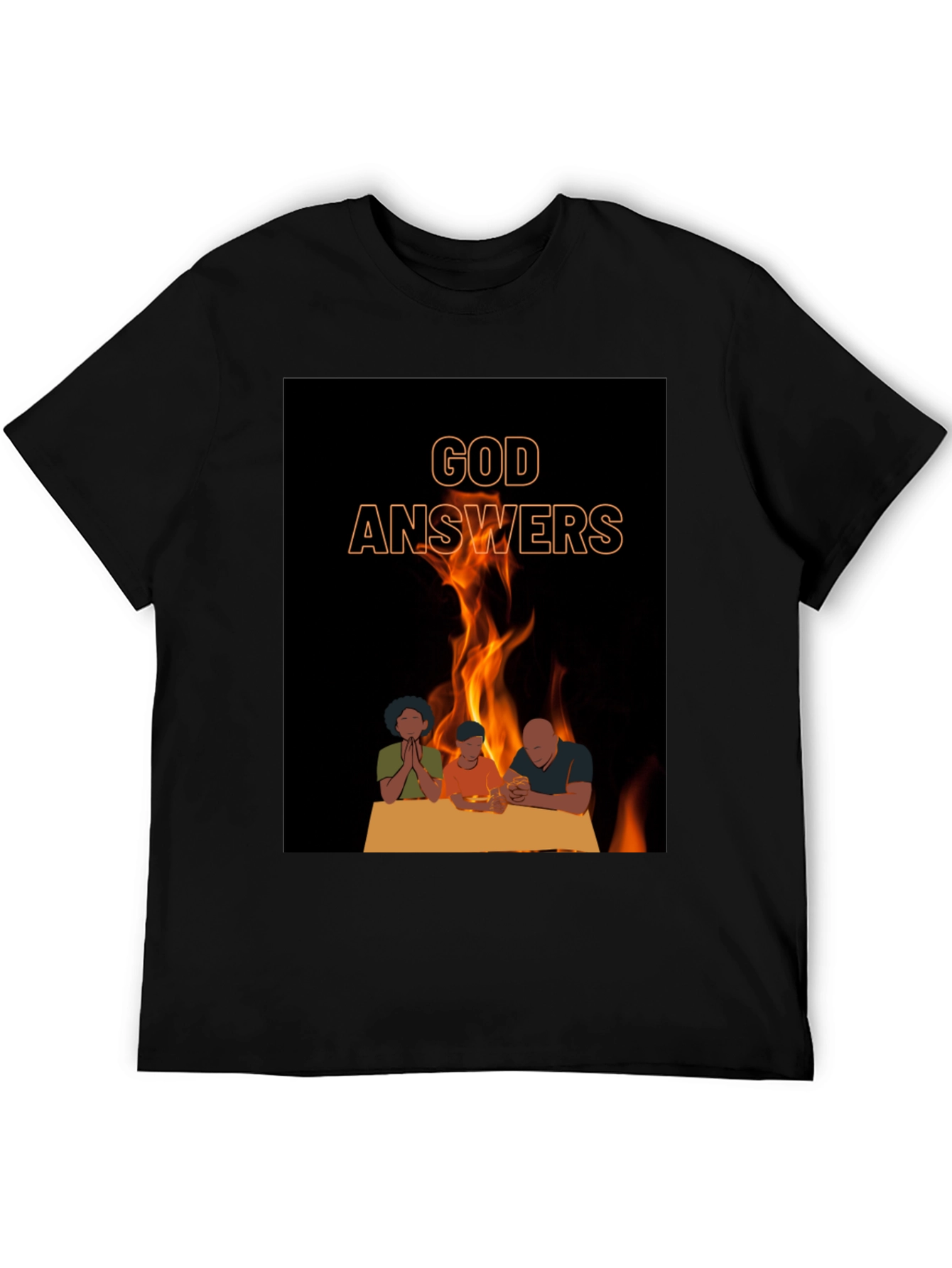 God Answers Graphic Tee - Family Prayer