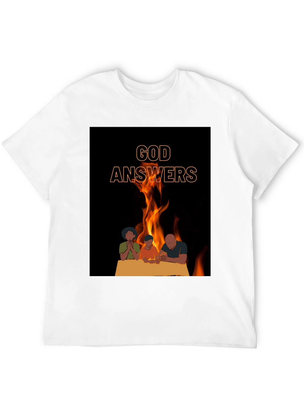 God Answers Graphic Tee - Family Prayer