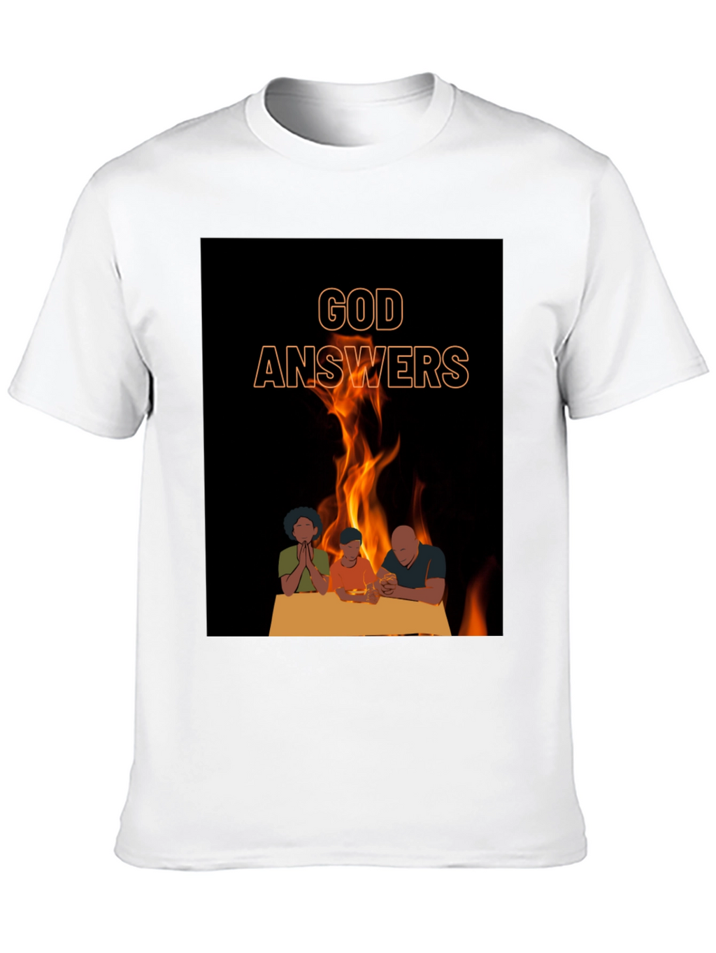 God Answers Graphic Tee - Family Prayer