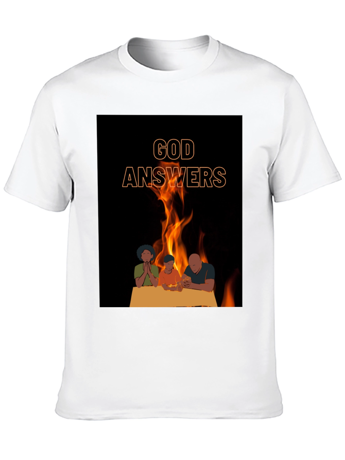 God Answers Graphic Tee - Family Prayer