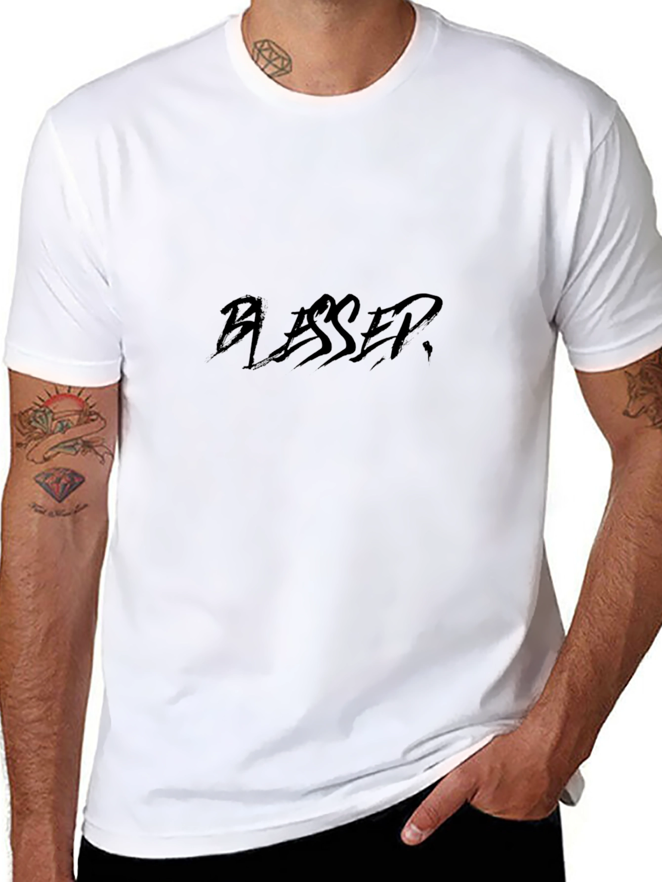 Blessed Black Graphic Tee - Stylish Comfort