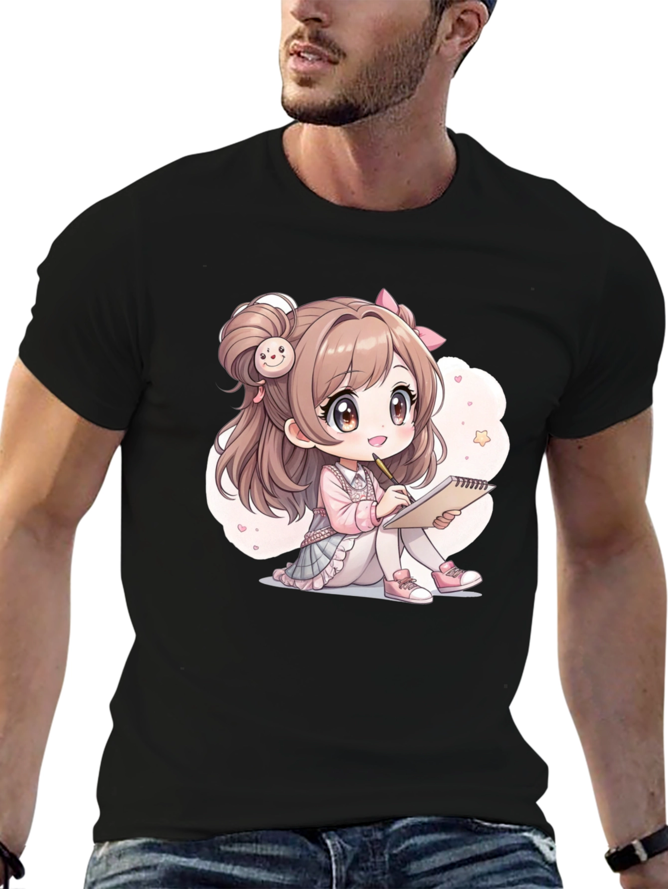 Kawaii Anime Girl Graphic Tee - Cute & Stylish!