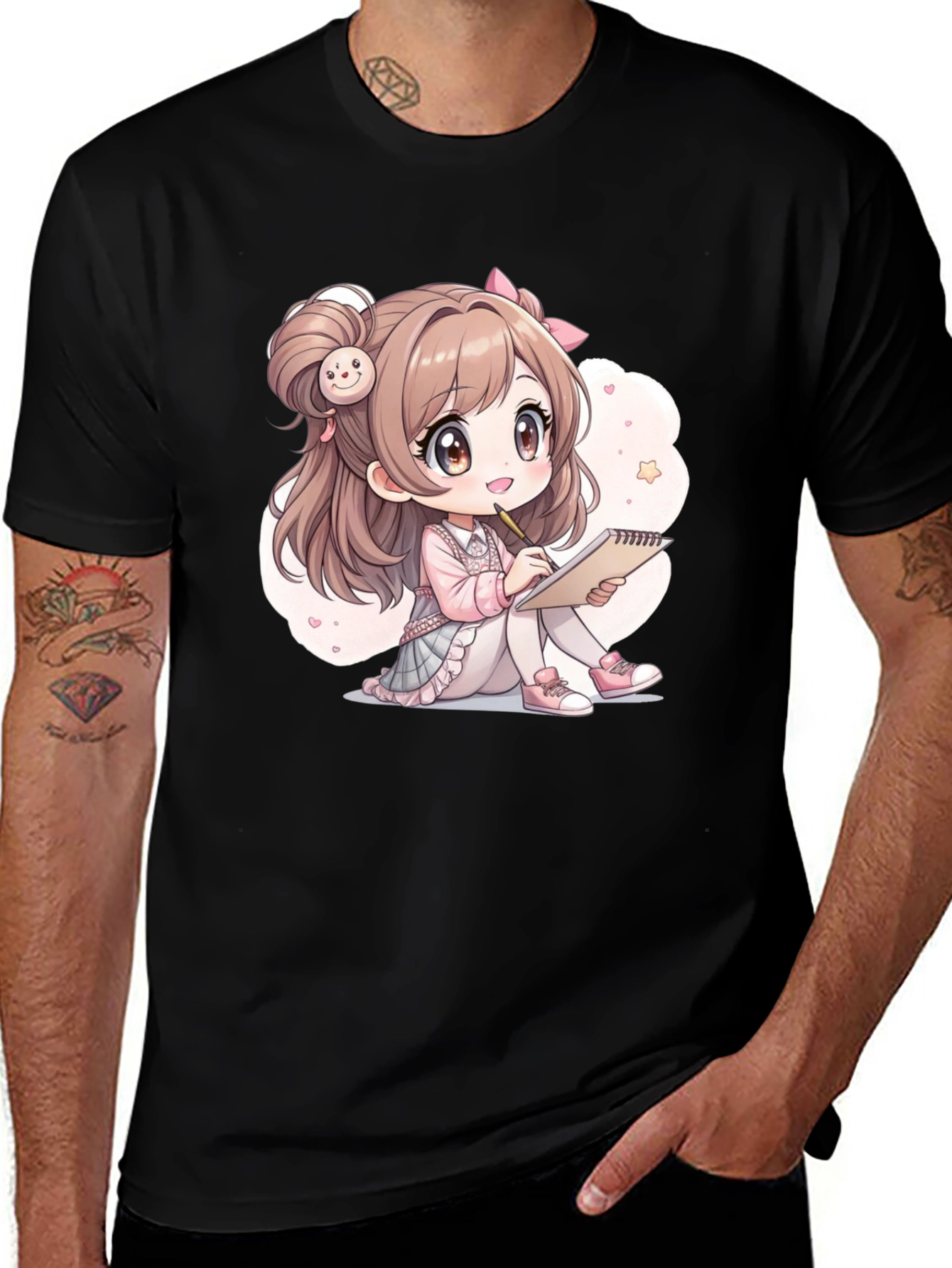 Kawaii Anime Girl Graphic Tee - Cute & Stylish!