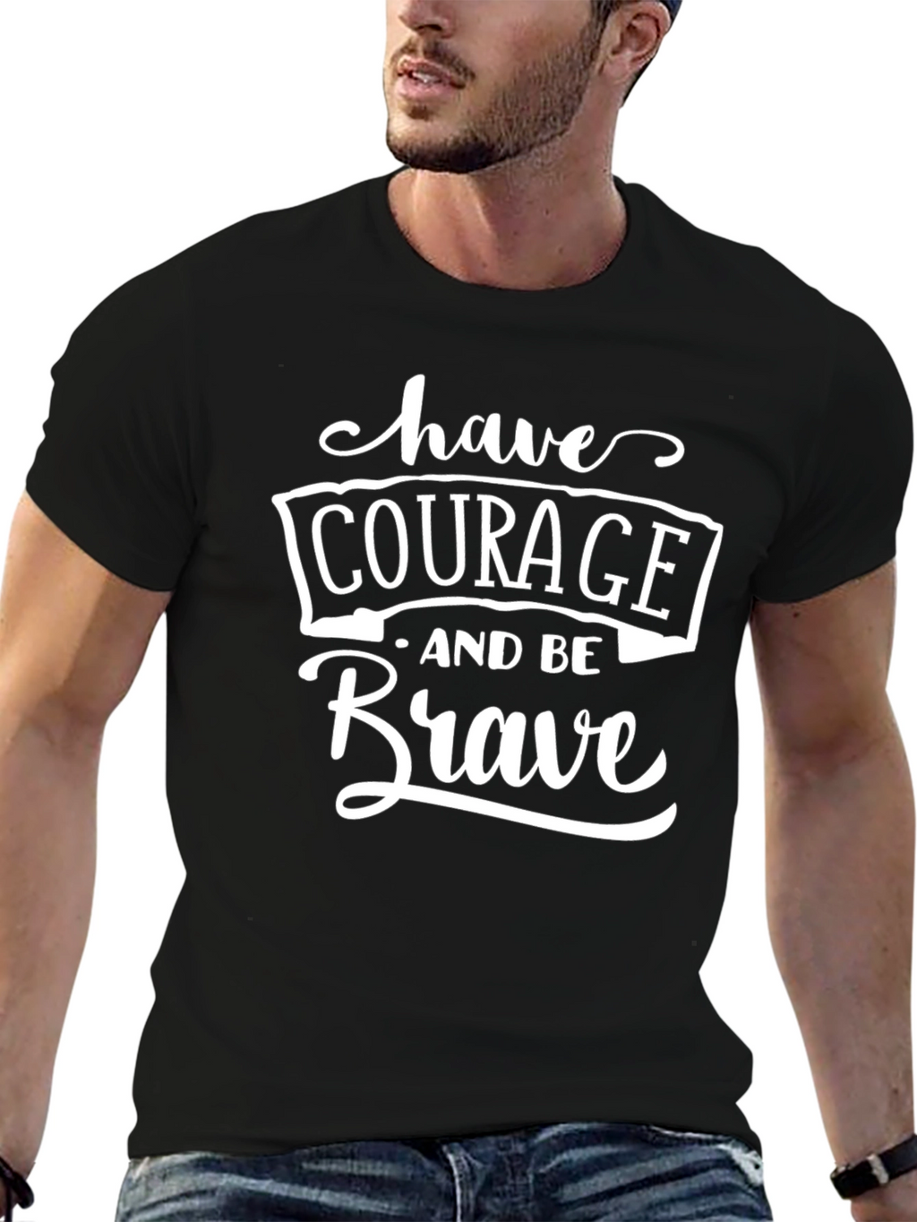 Courage & Brave Graphic Tee - Black
