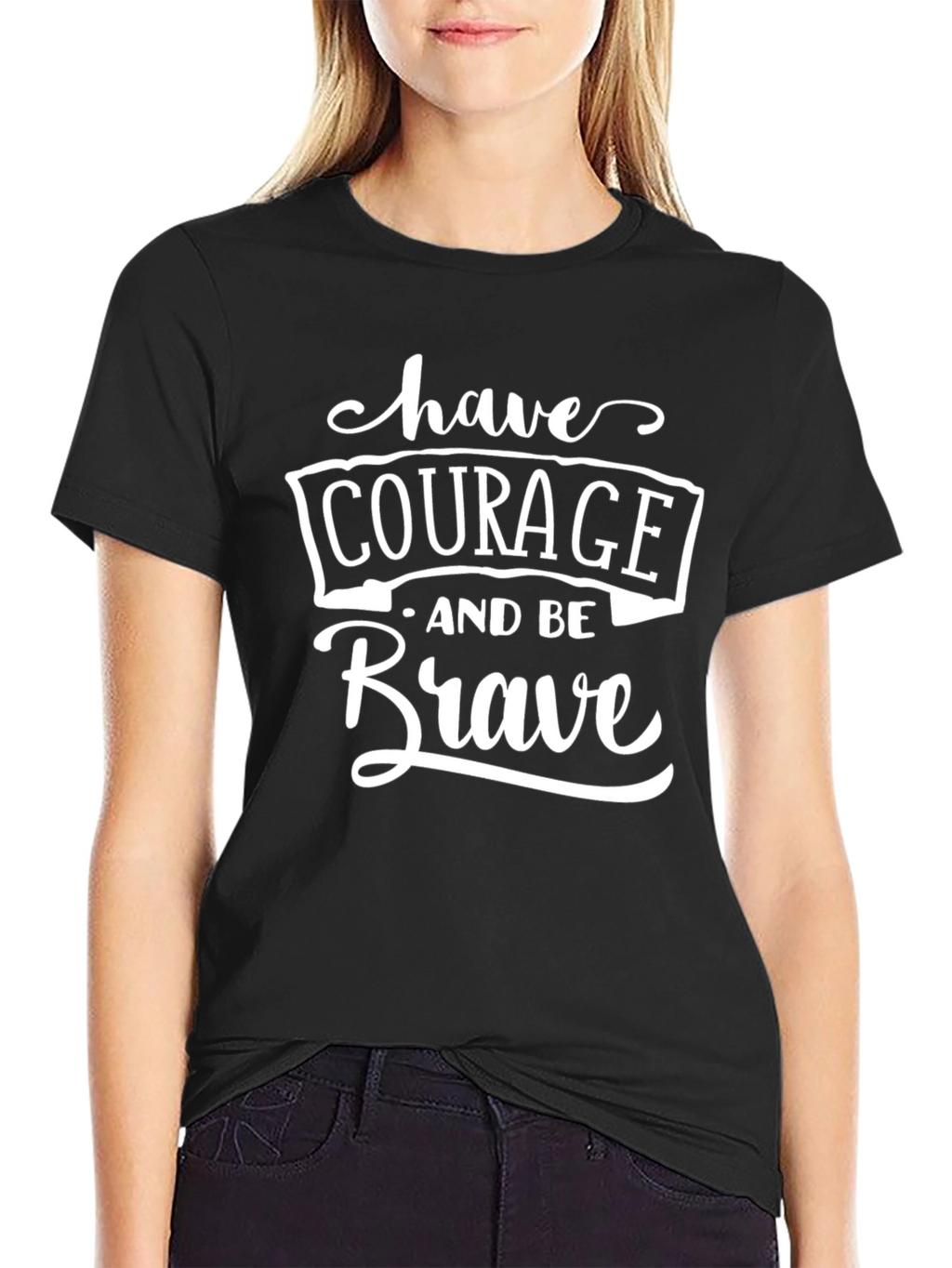 Courage & Brave Graphic Tee - Black