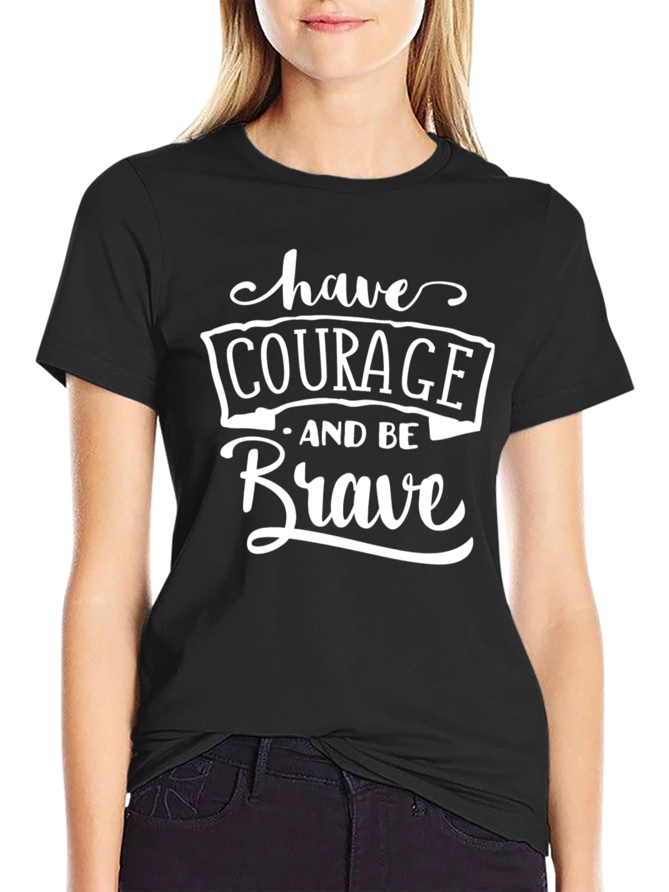 Courage & Brave Graphic Tee - Black