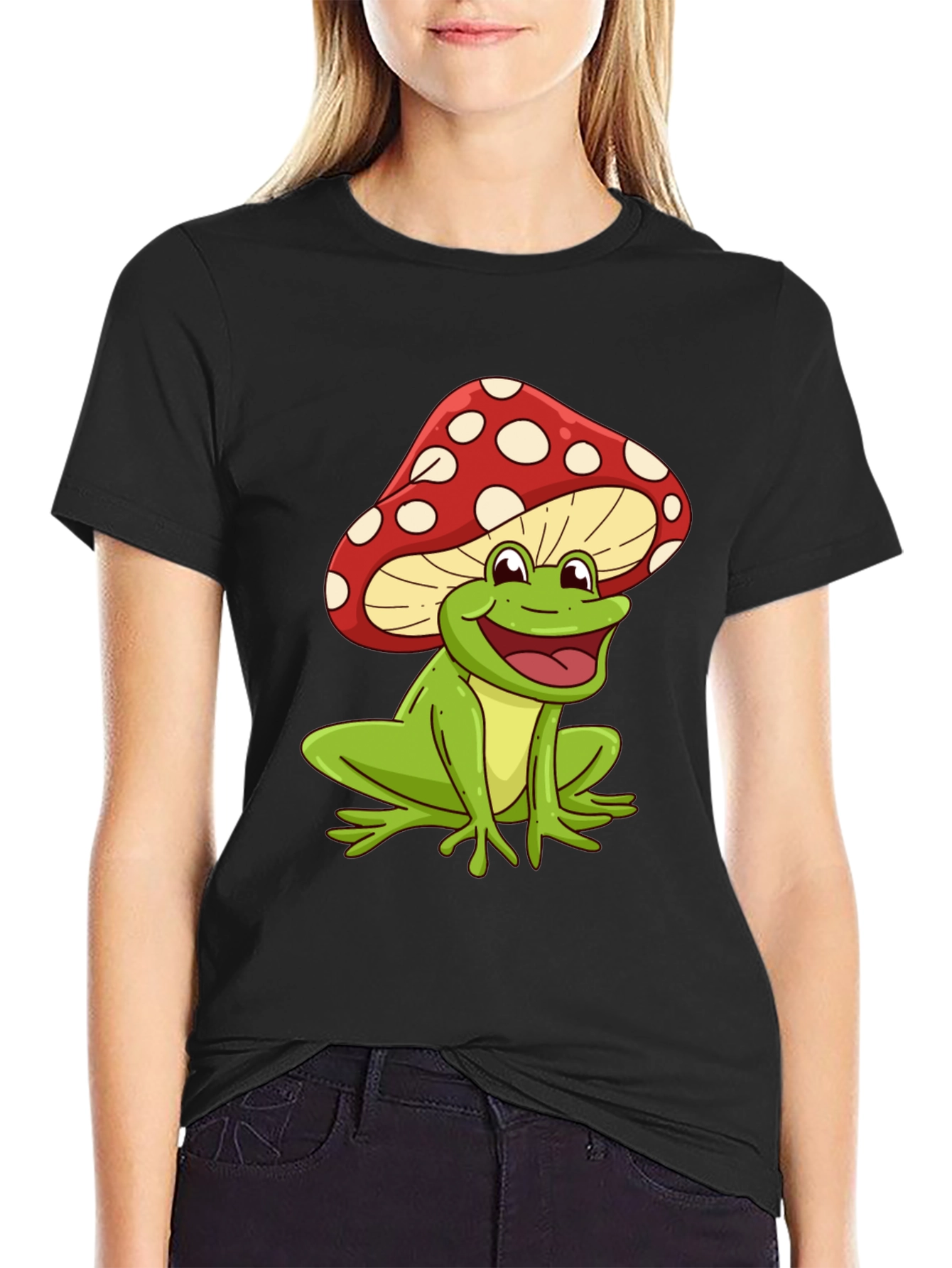 Mushroom Frog Graphic Tee - Funky Casual Style