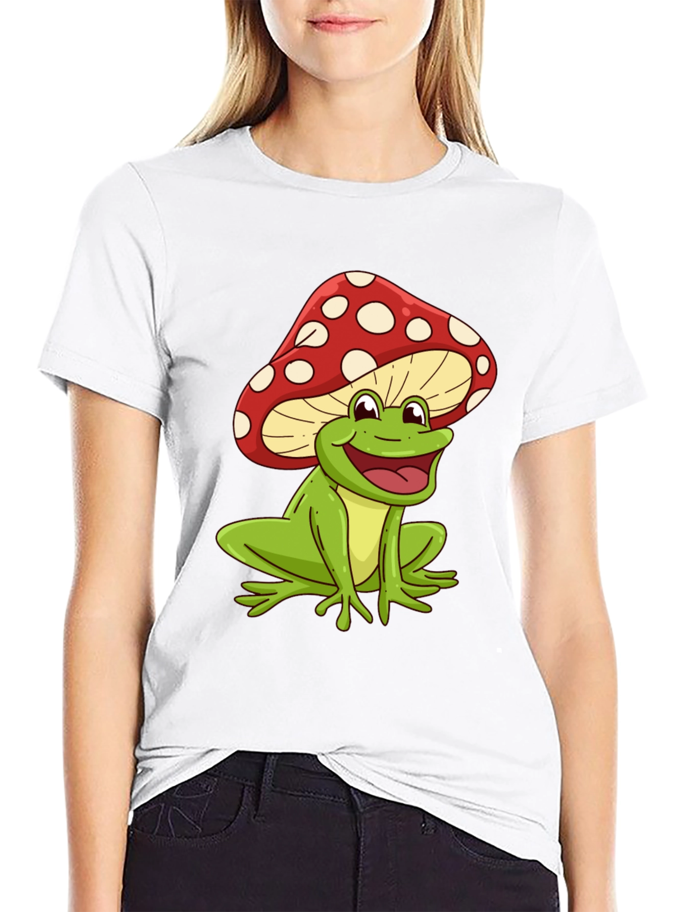 Mushroom Frog Graphic Tee - Funky Casual Style