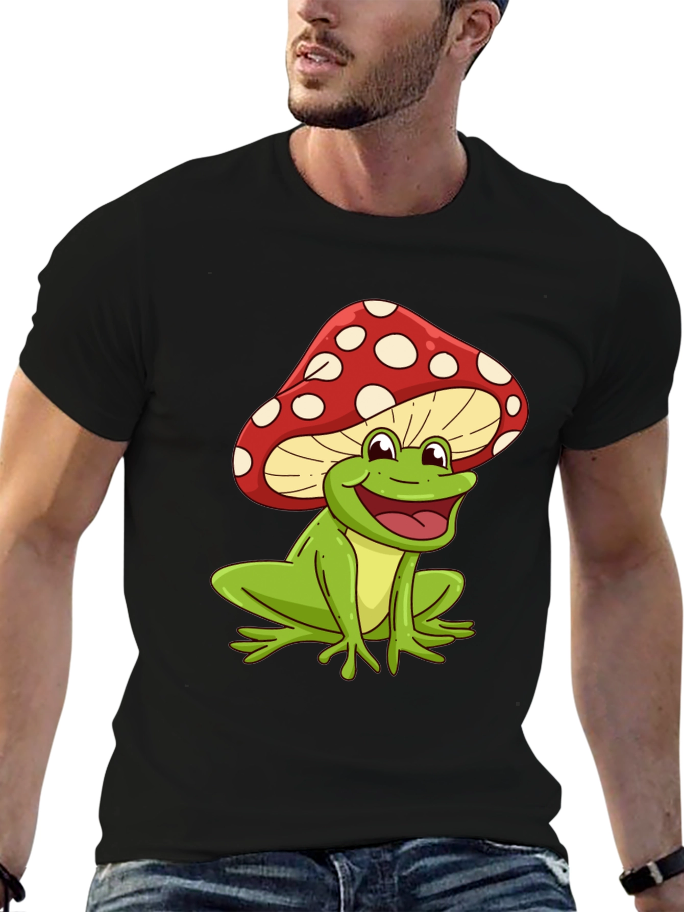 Mushroom Frog Graphic Tee - Funky Casual Style