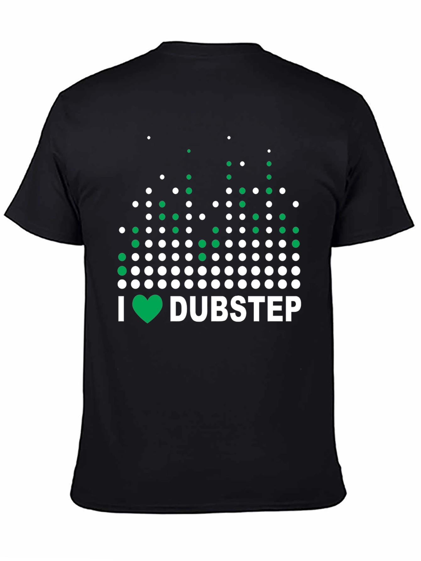 I Heart Dubstep Graphic Tee - Black Cotton T-Shirt