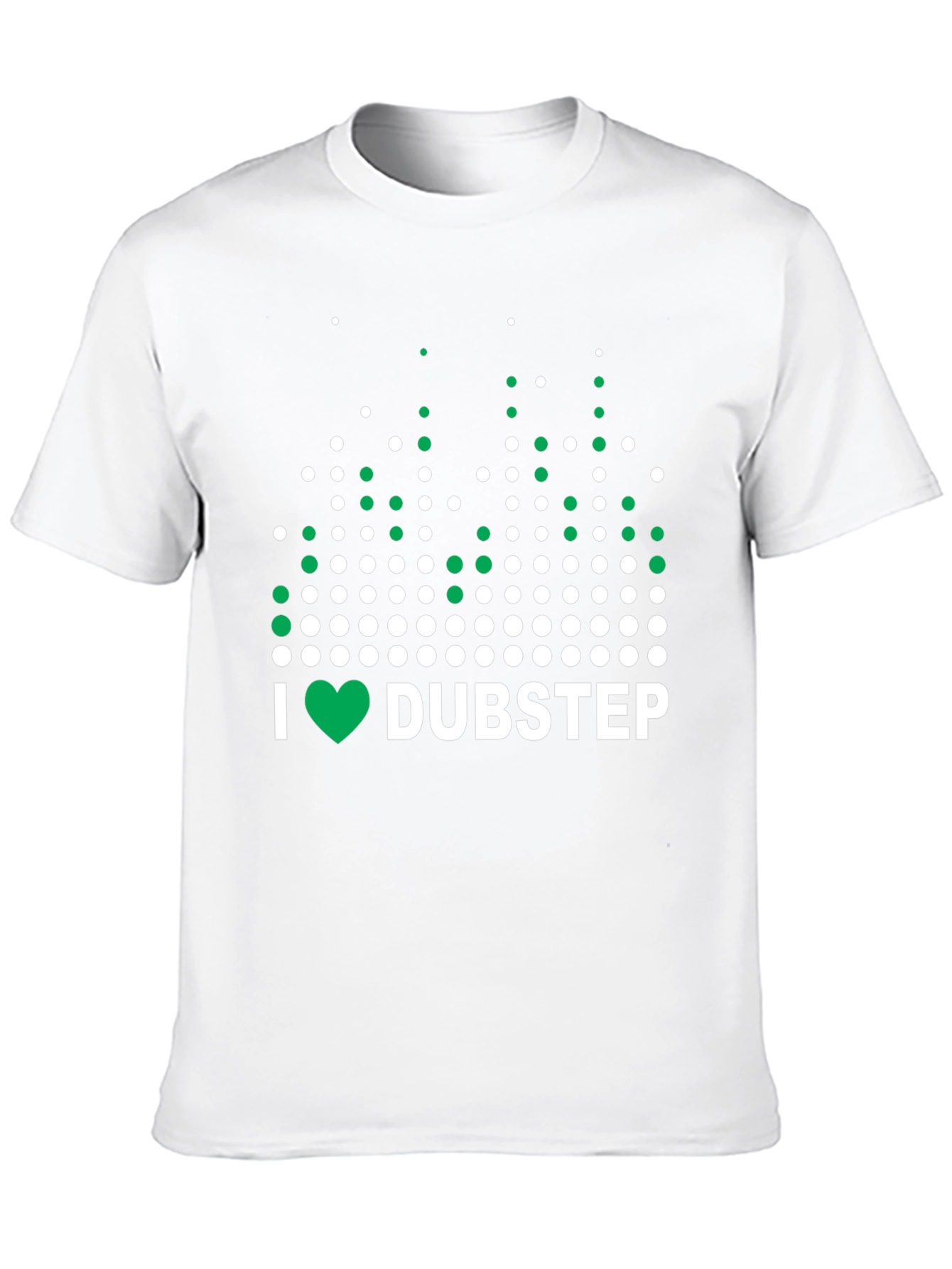 I Heart Dubstep Graphic Tee - Black Cotton T-Shirt