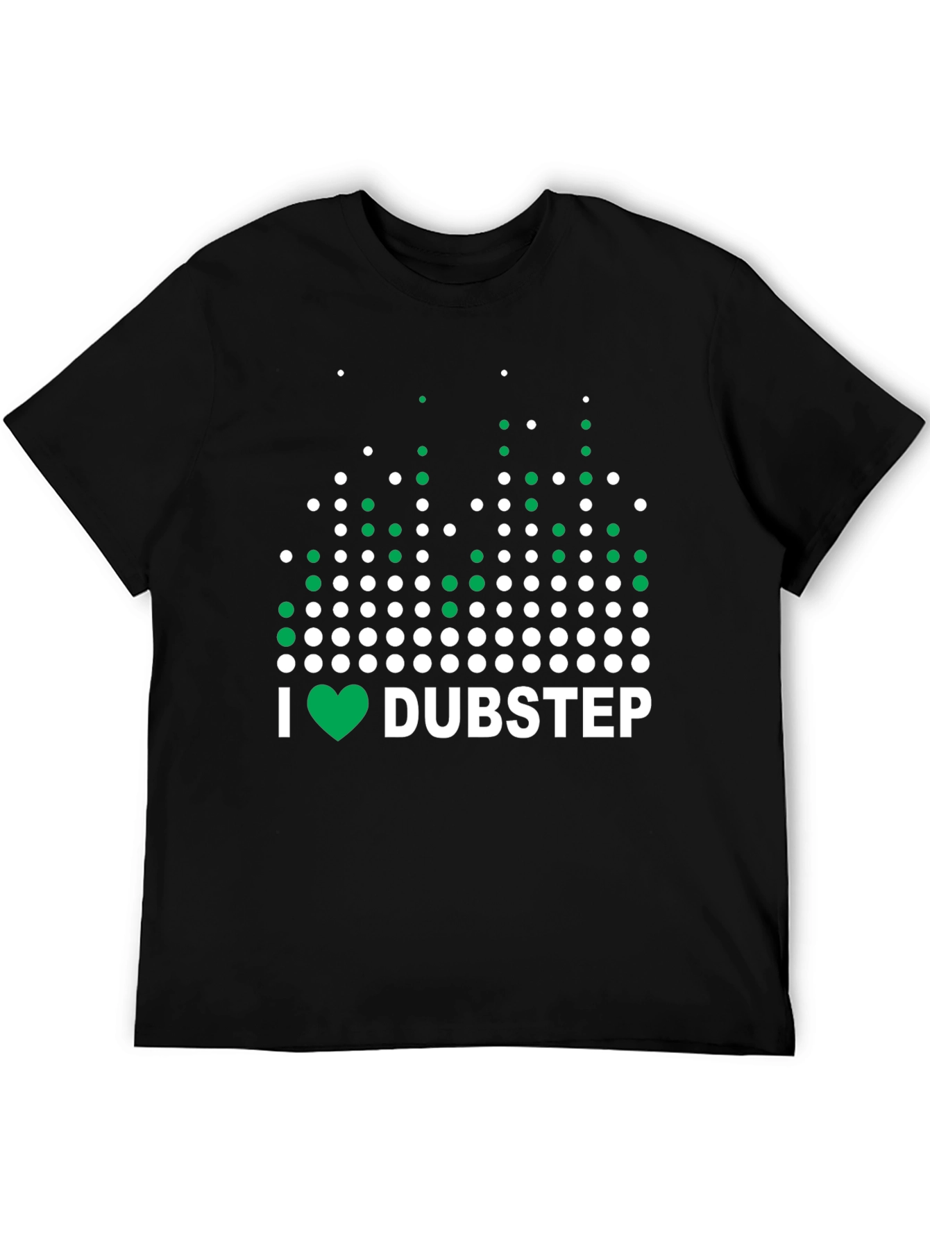 I Heart Dubstep Graphic Tee - Black Cotton T-Shirt