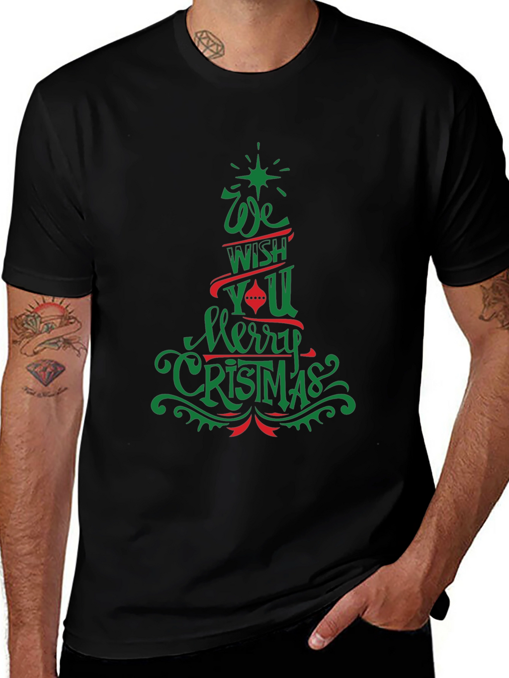 Festive Merry Christmas Graphic Tee